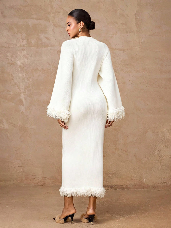 Rochie  maxi SHEIN, crem