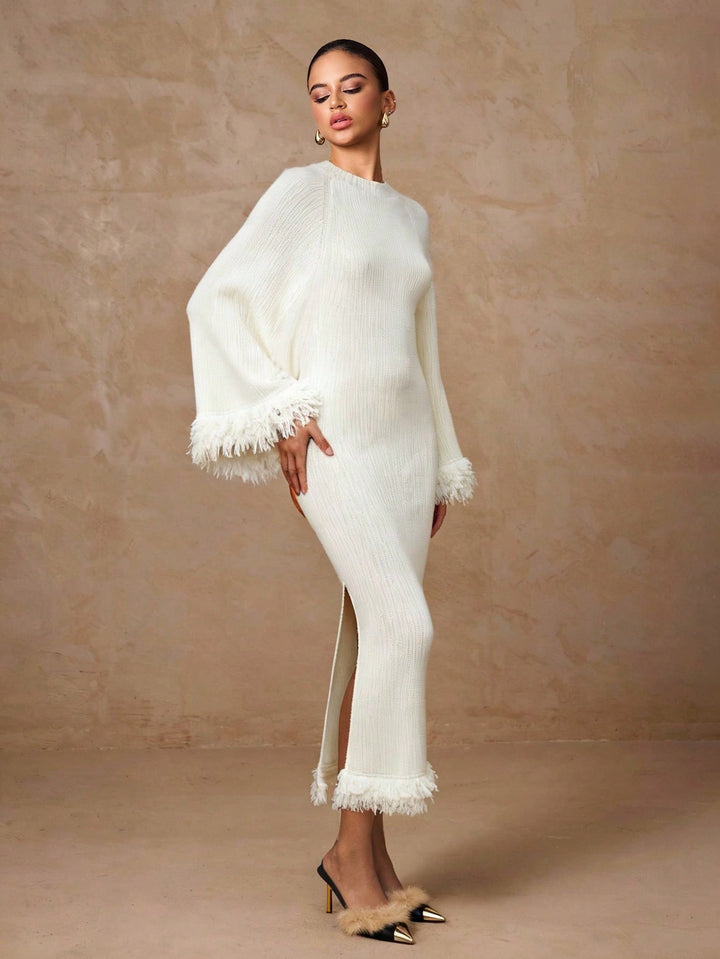 Rochie  maxi SHEIN, crem