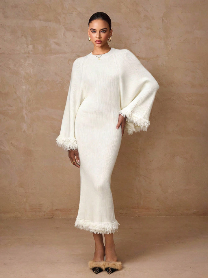 Rochie  maxi SHEIN, crem