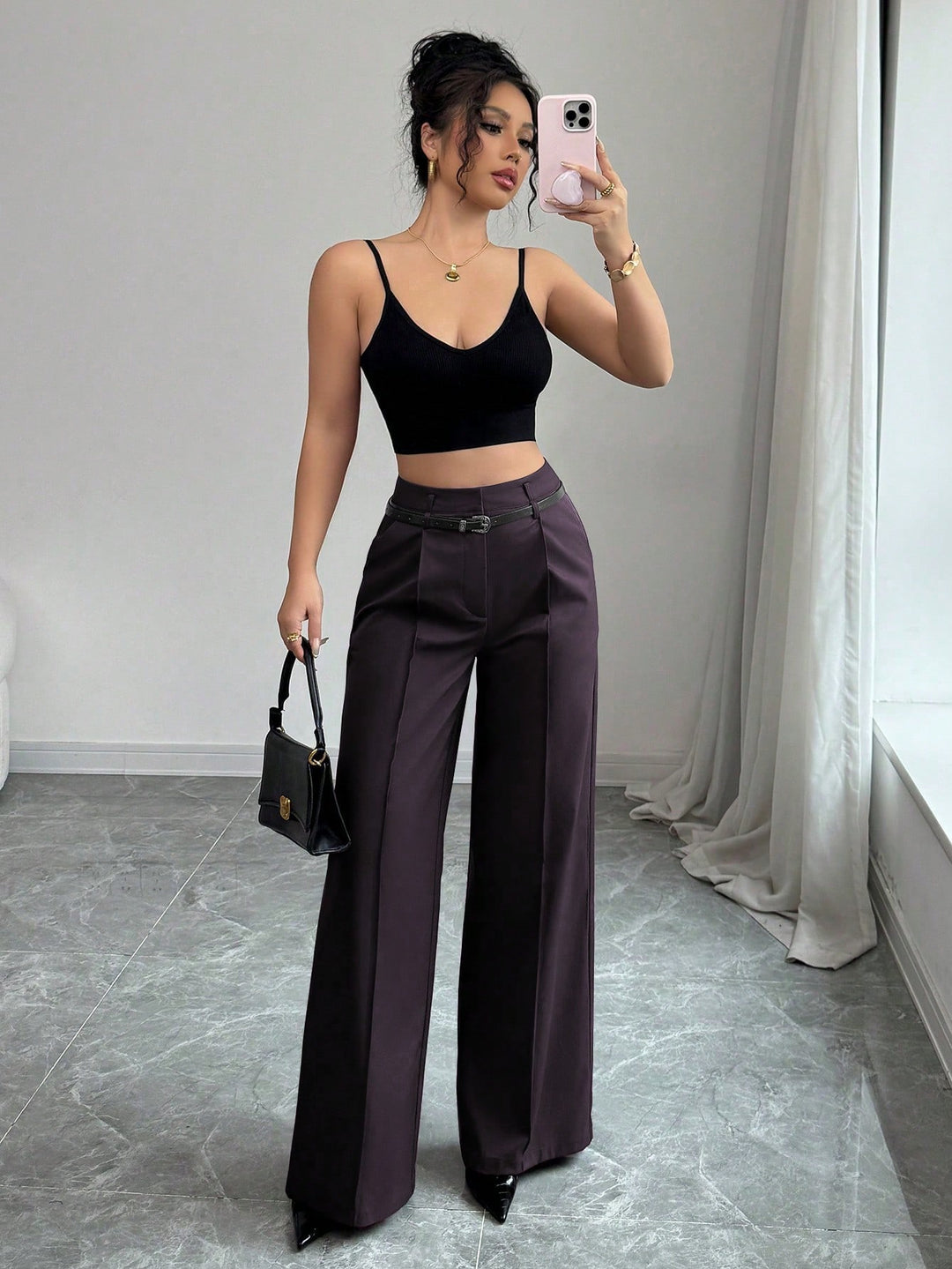 Pantaloni SHEIN, mov