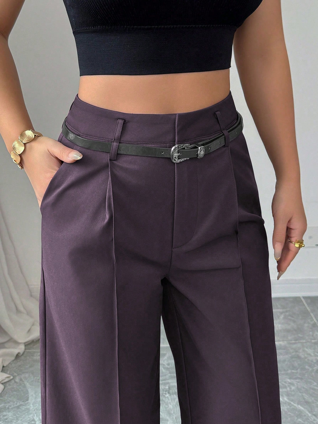 Pantaloni SHEIN, mov