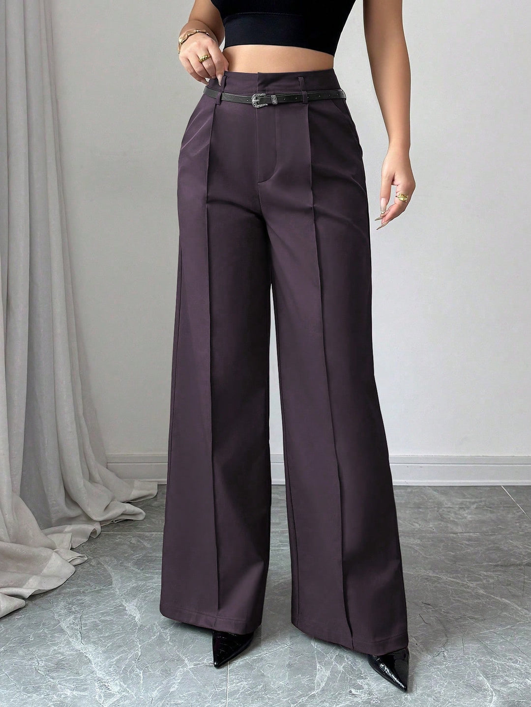 Pantaloni SHEIN, mov