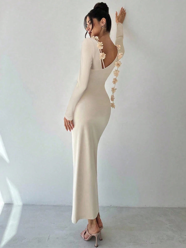 Rochie maxi SHEIN, bej
