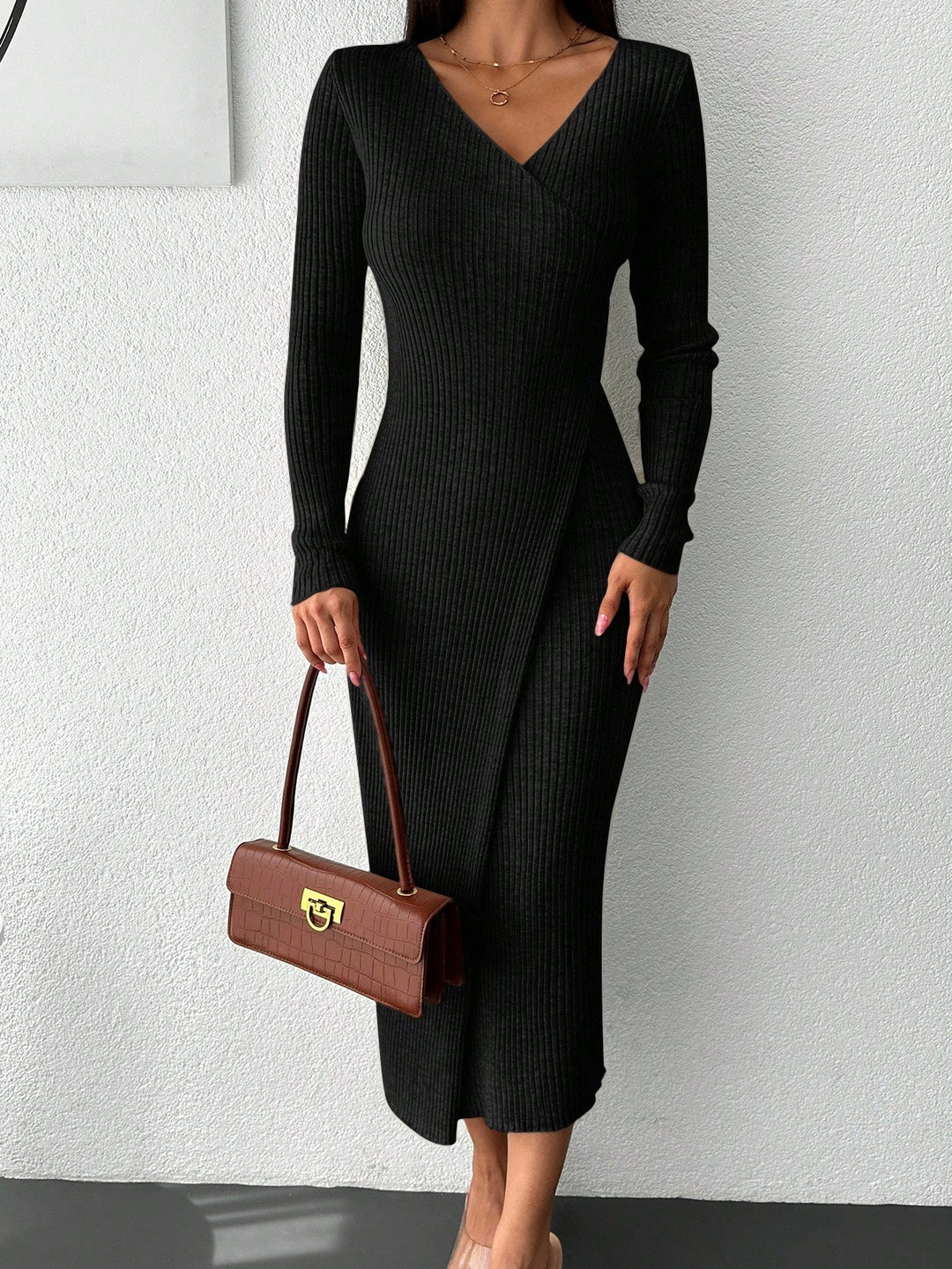SHEIN maxi ruha, fekete