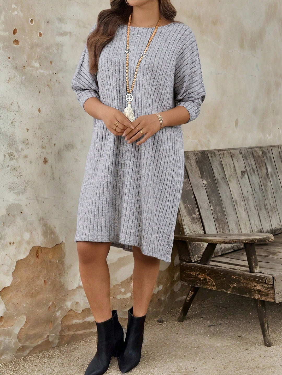 Rochie midi SHEIN, gri