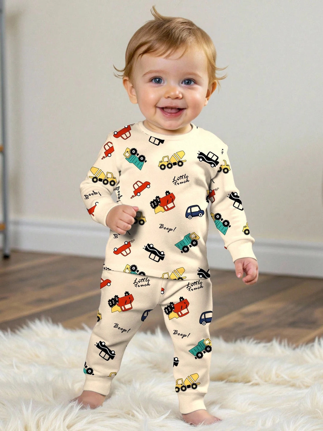 Compleu pijamale SHEIN, crem