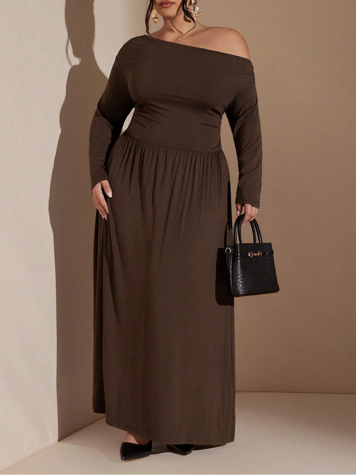 SHEIN maxi ruha, barna