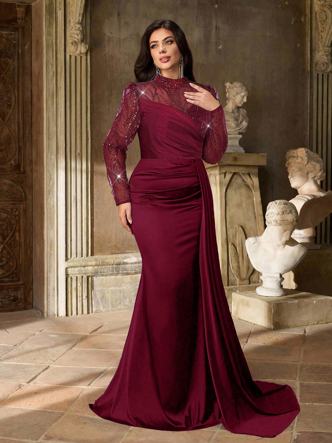 Rochie SHEIN, vișiniu
