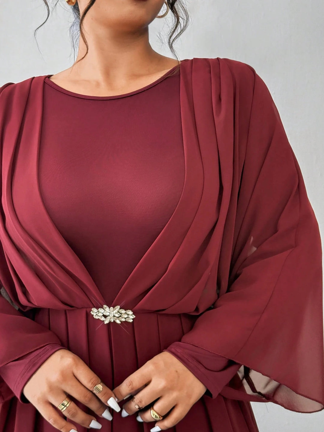Rochie Maxi Shein Curve, vișiniu
