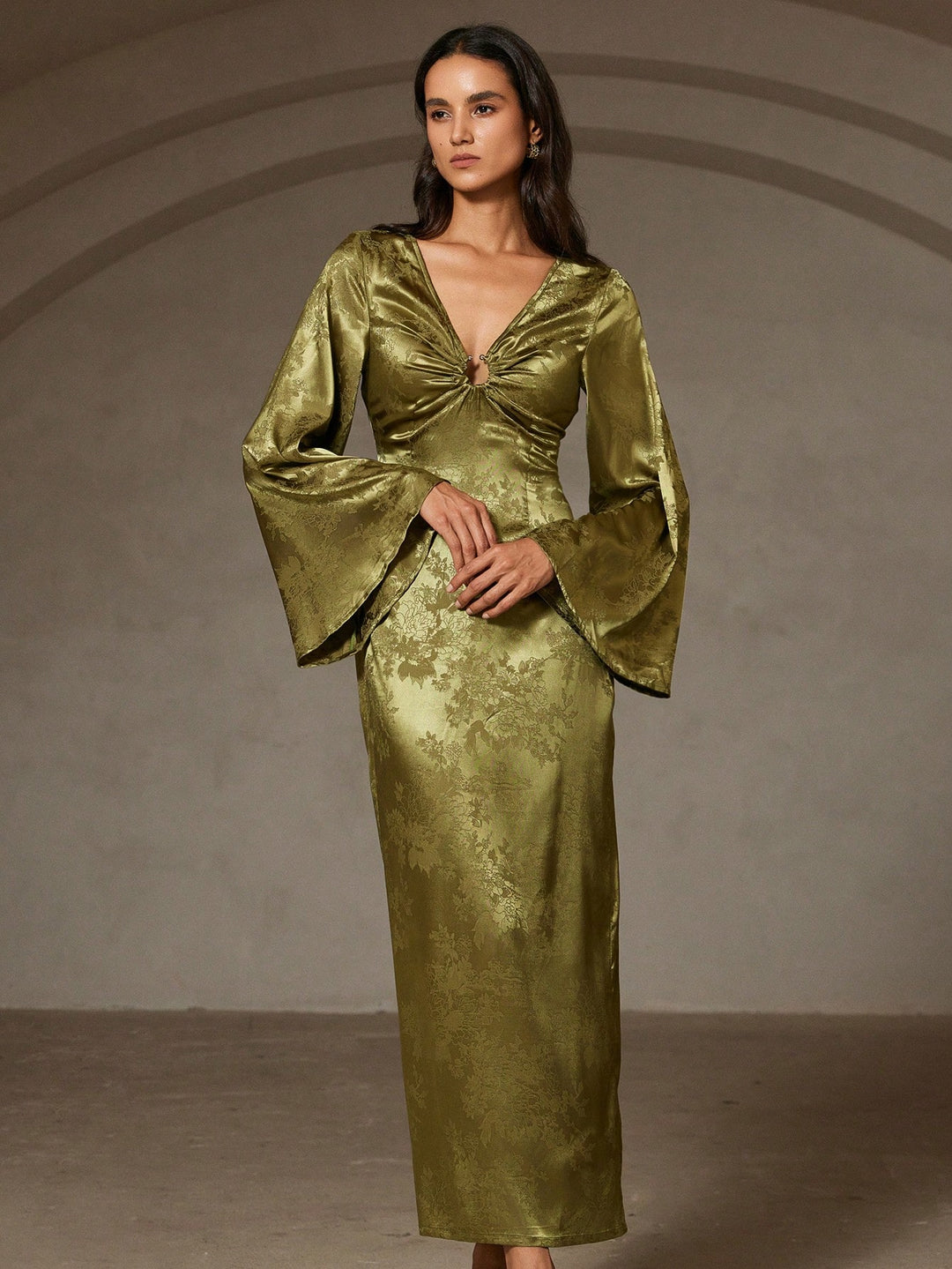 Rochie maxi SHEIN, verde