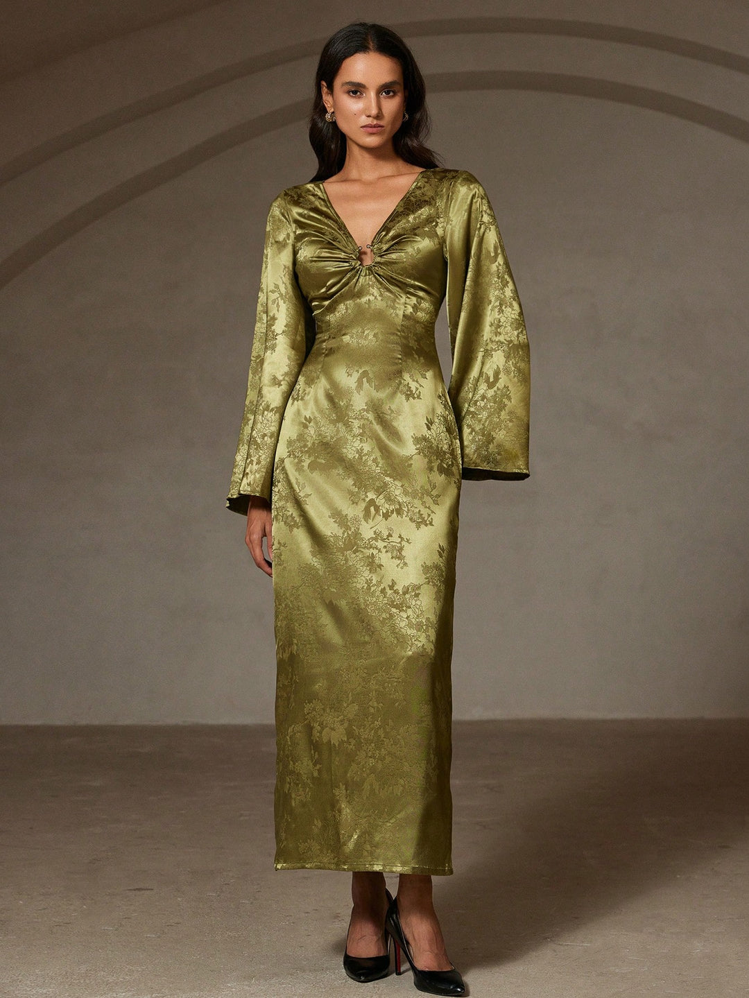 Rochie maxi SHEIN, verde