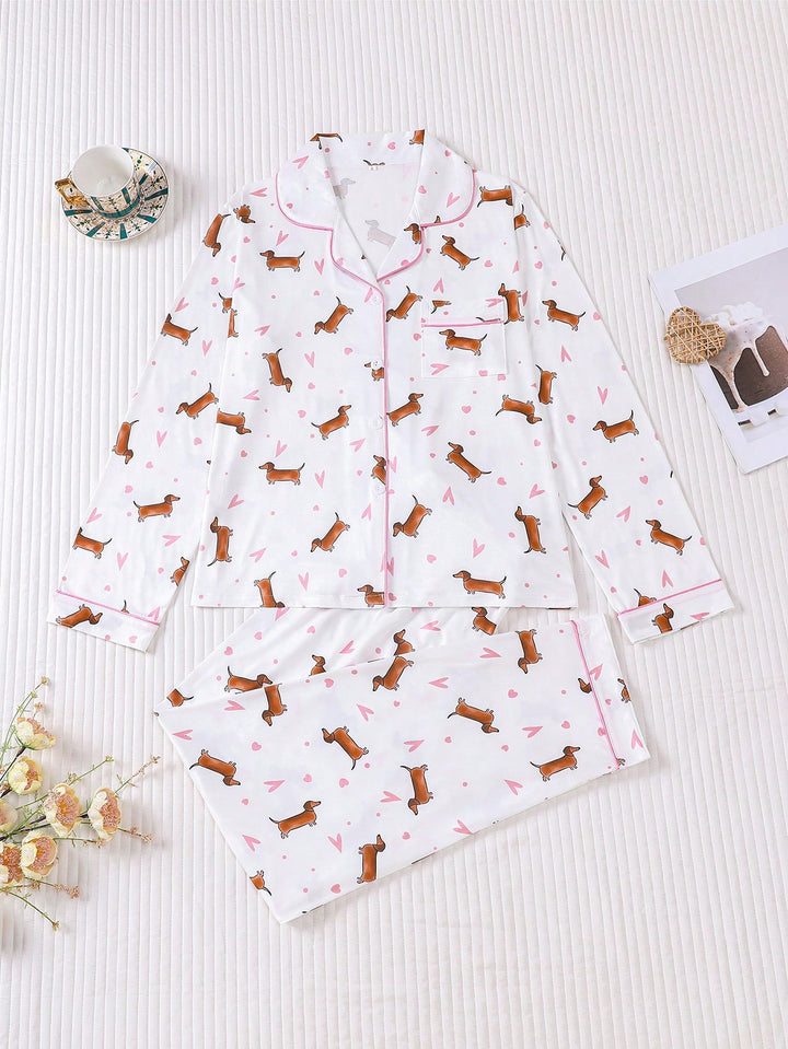 Set pijamale SHEIN, alb