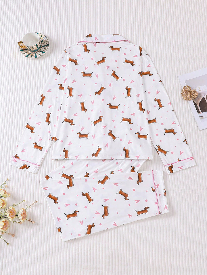 Set pijamale SHEIN, alb
