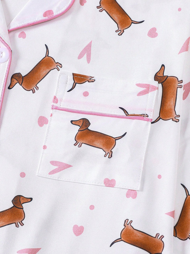 Set pijamale SHEIN, alb