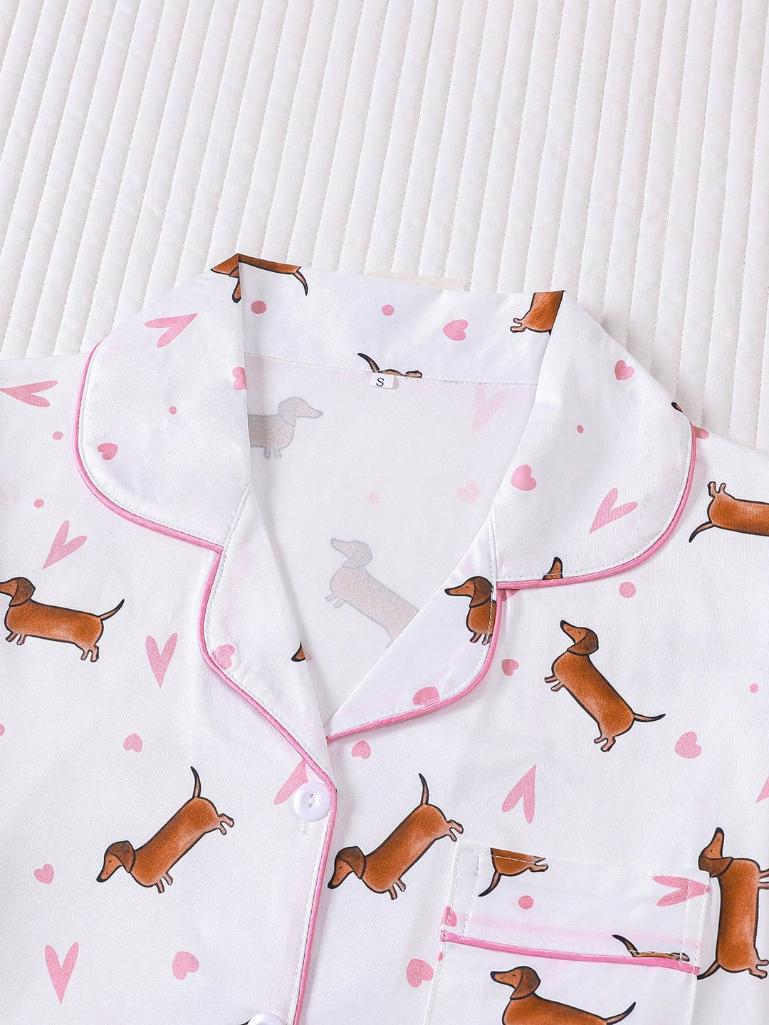 Set pijamale SHEIN, alb