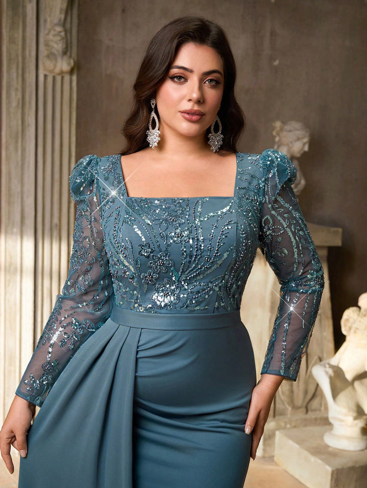 Rochie de ocazie SHEIN, albastru