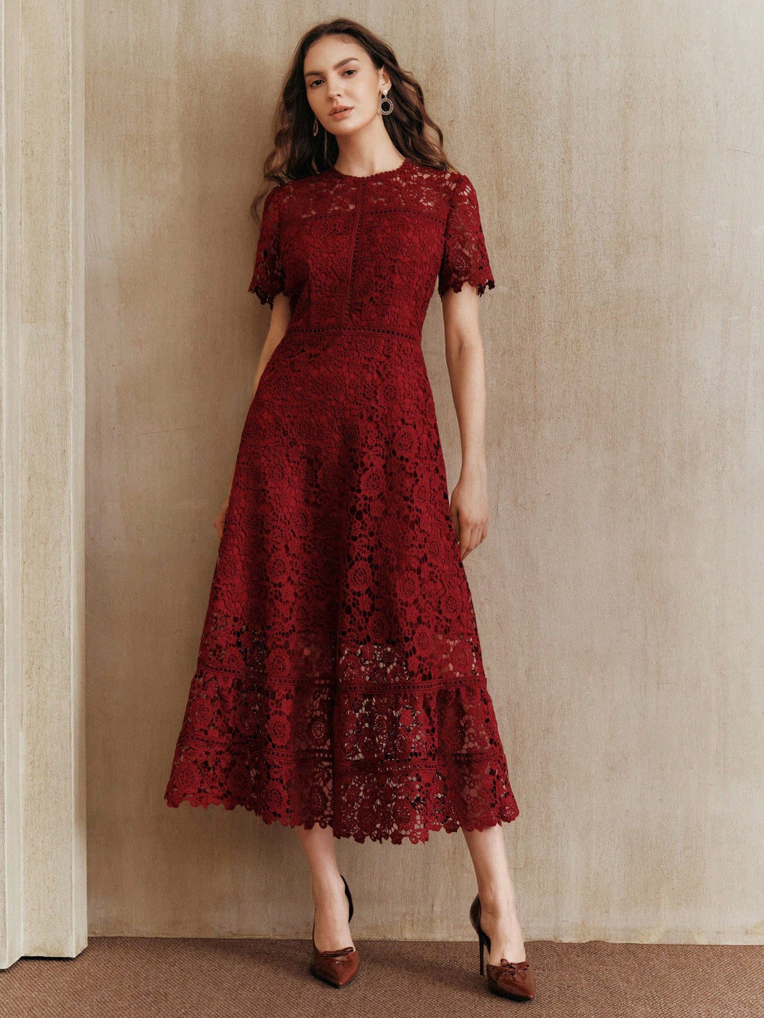 Rochie maxi SHEIN, vișiniu