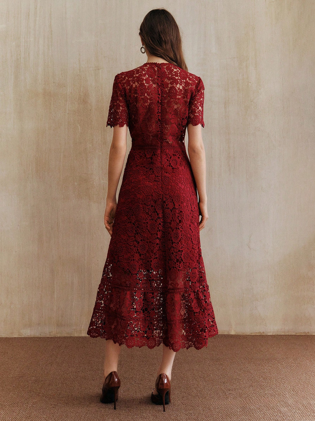 Rochie maxi SHEIN, vișiniu