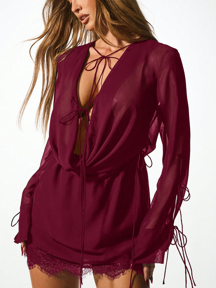 Rochie mini SHEIN, vișiniu