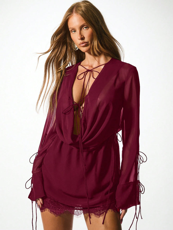 Rochie mini SHEIN, vișiniu