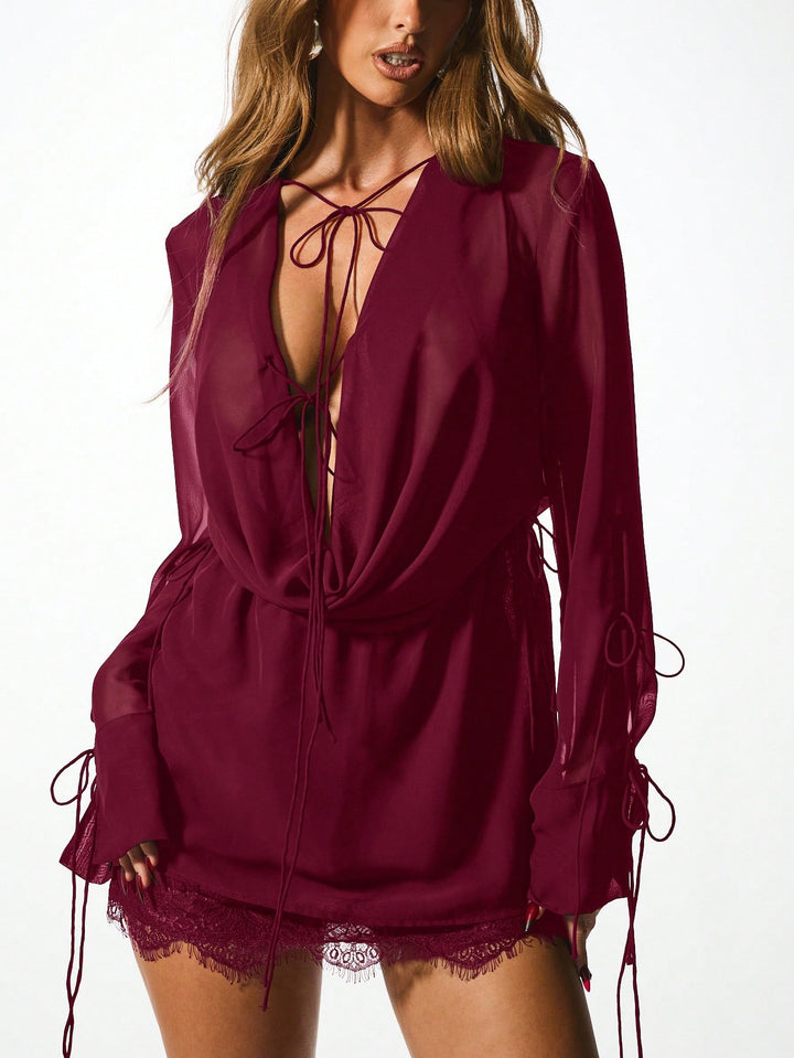 Rochie mini SHEIN, vișiniu
