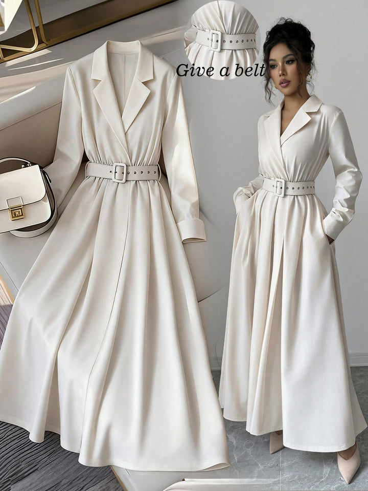 SHEIN maxi ruha, krémszínű