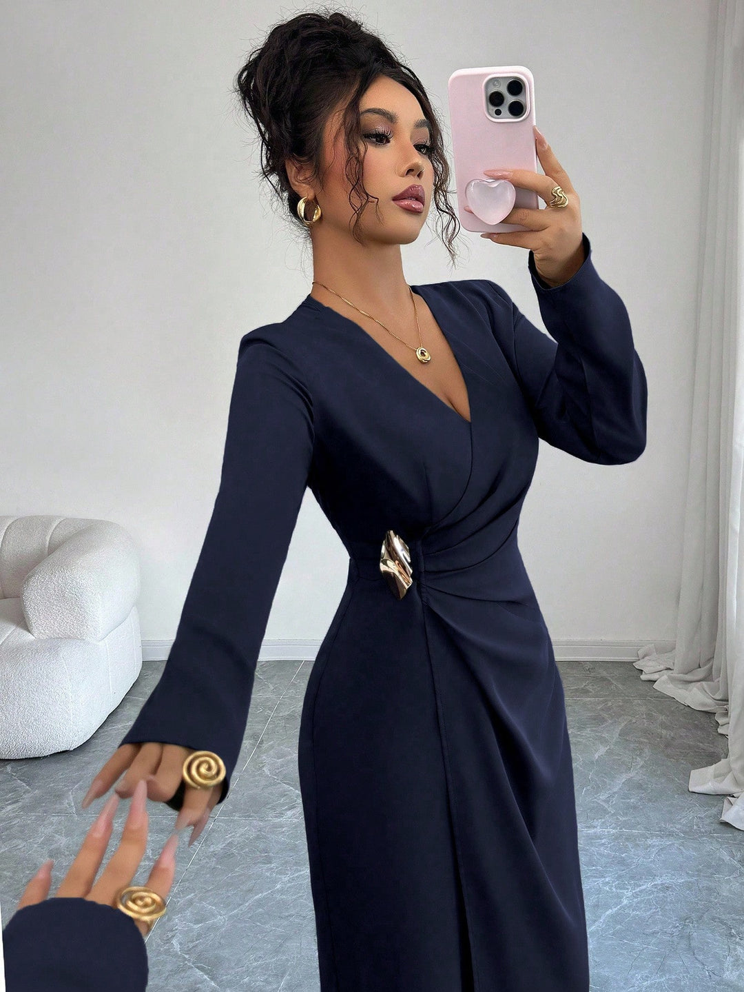 Rochie maxi SHEIN, albastru