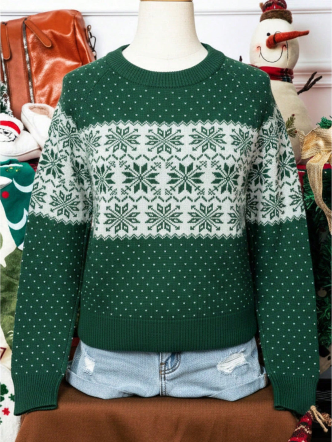 Pulover SHEIN, verde