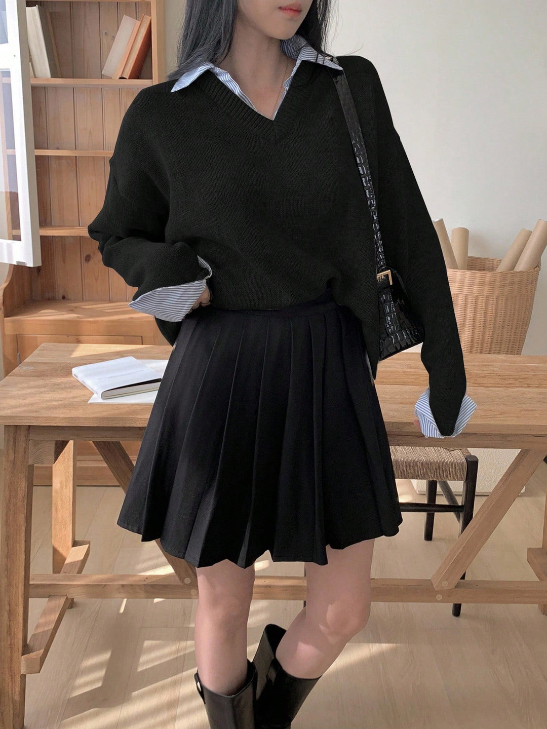 Pulover SHEIN, negru