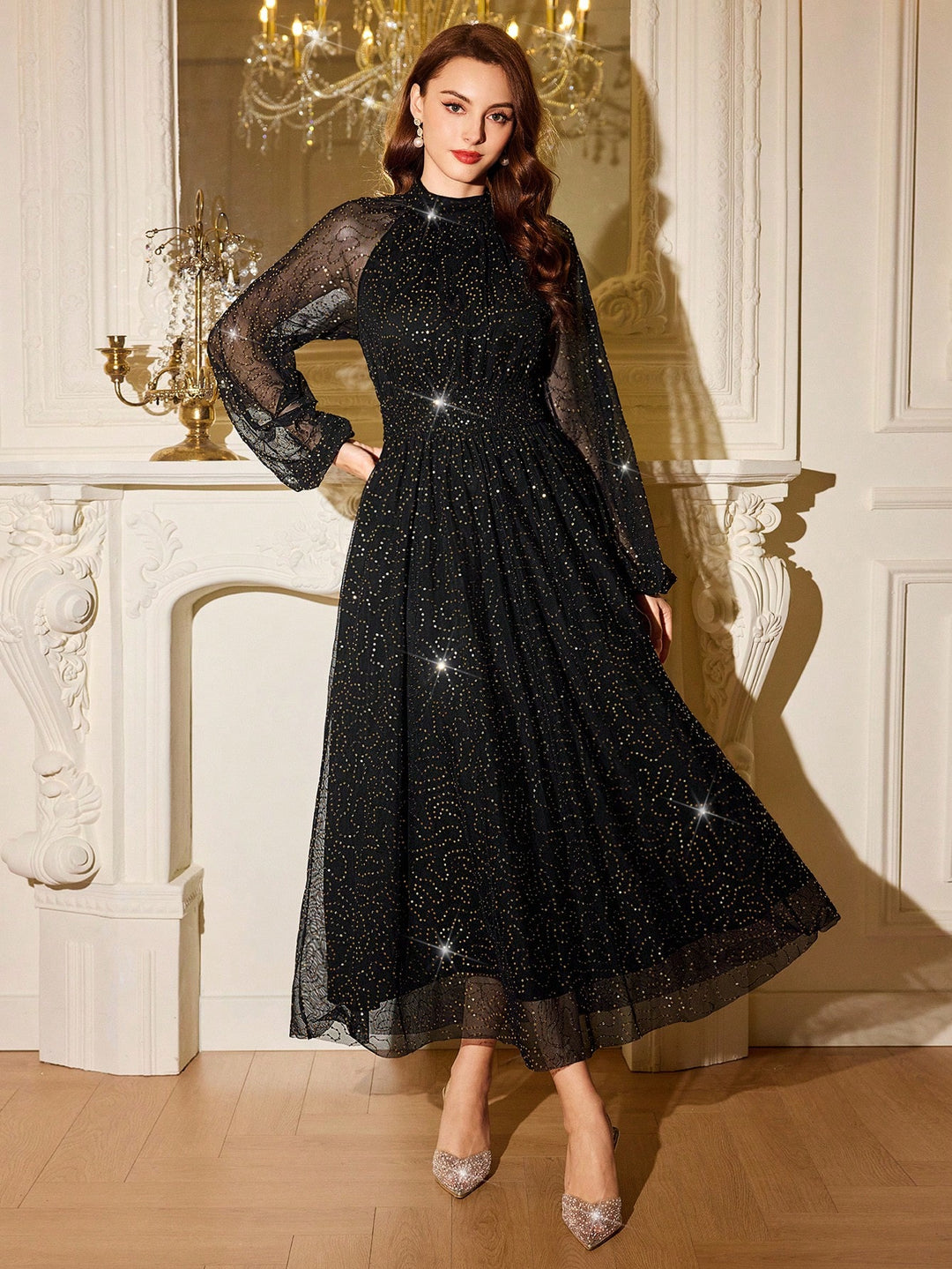 Rochie midi SHEIN, negru
