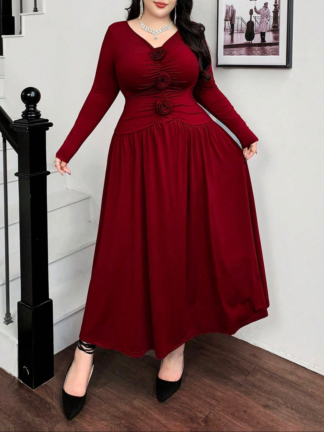Rochie maxi SHEIN, roșu
