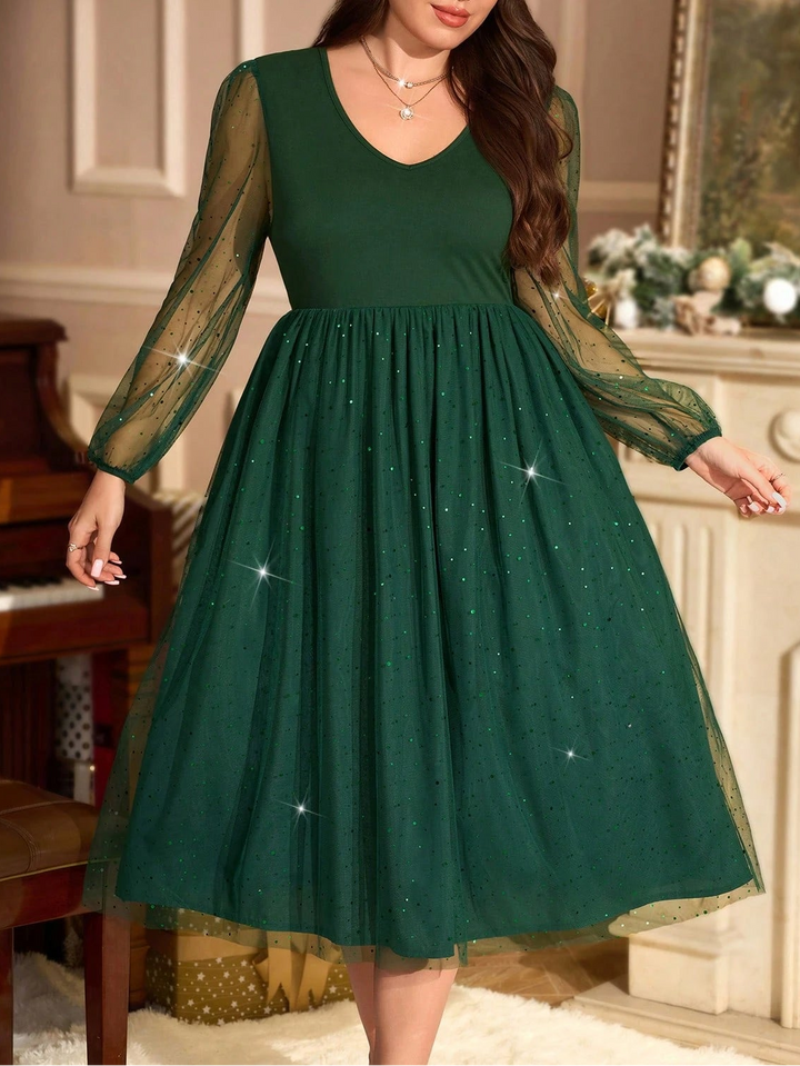 Rochie midi SHEIN, verde