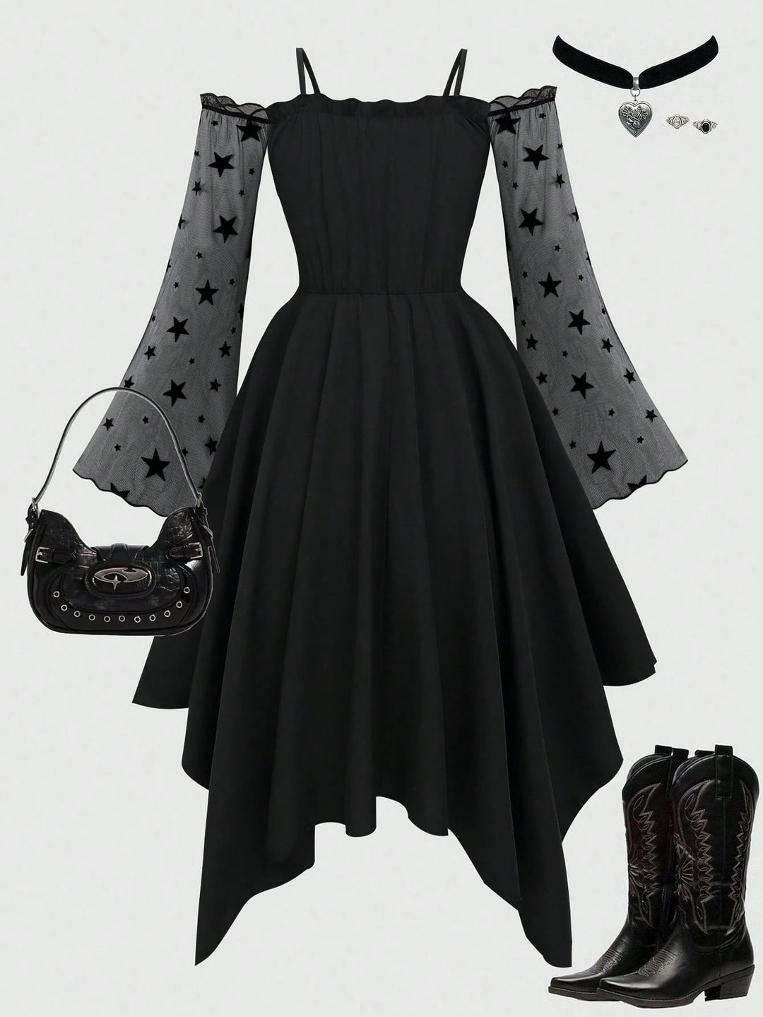 SHEIN ruha, fekete
