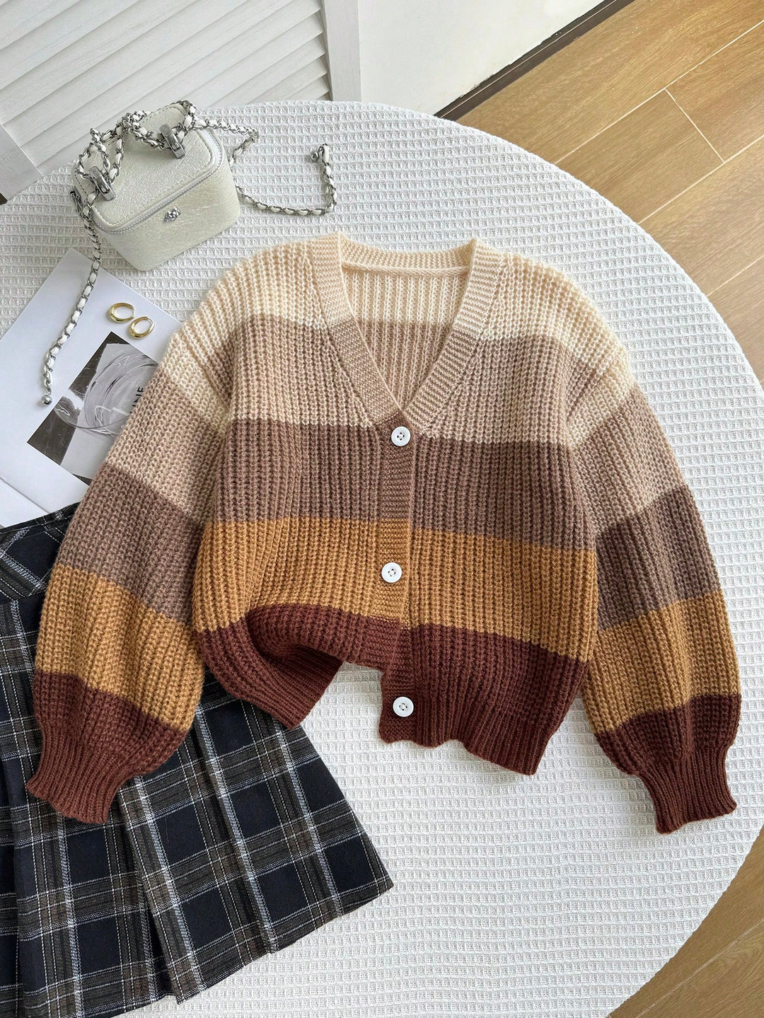 Cardigan SHEIN, kaki