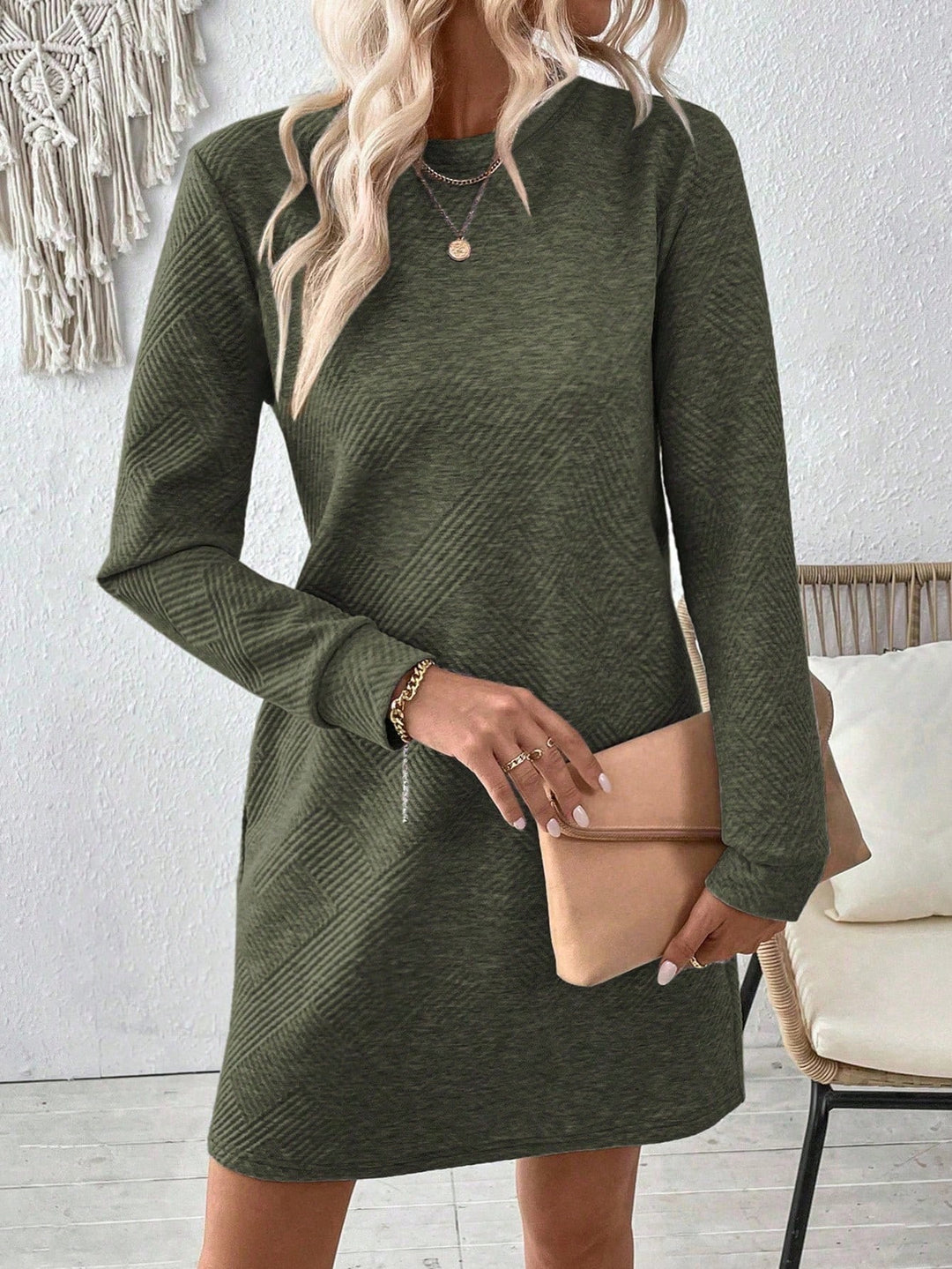 Rochie SHEIN, kaki