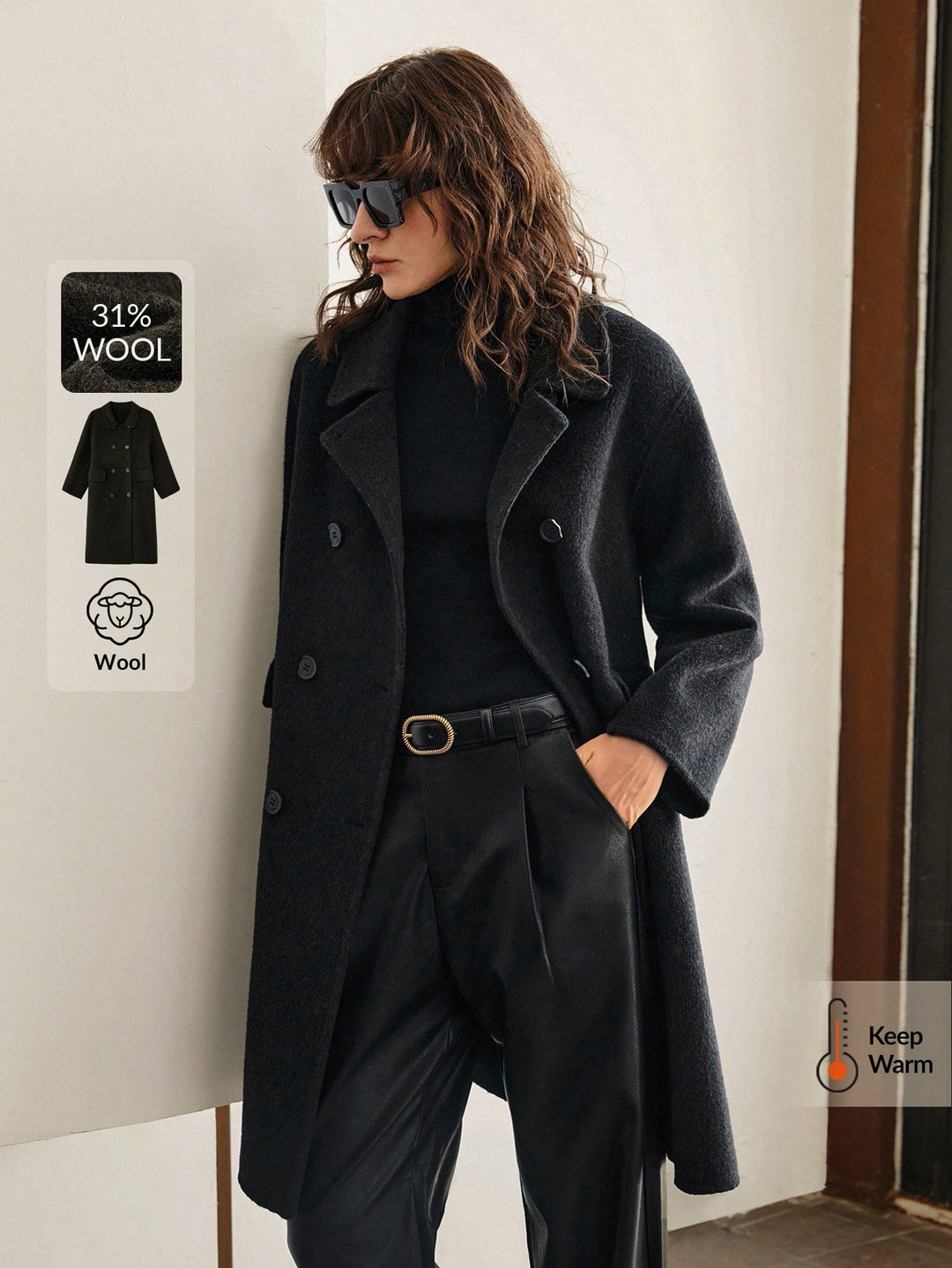 Palton SHEIN, negru