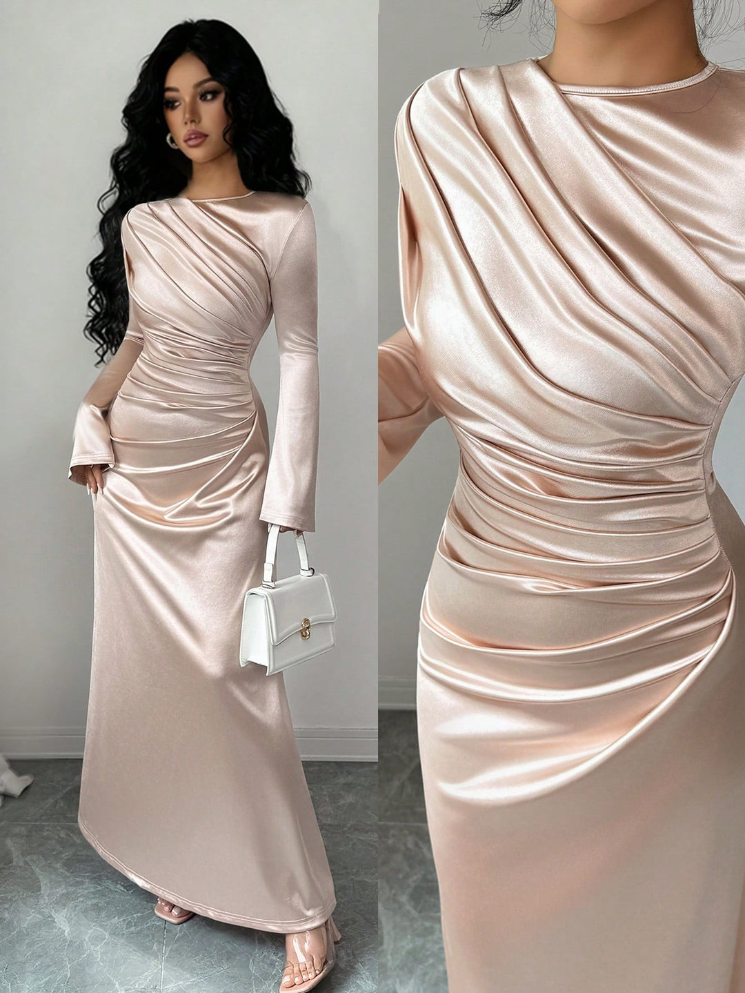Rochie maxi SHEIN, roz