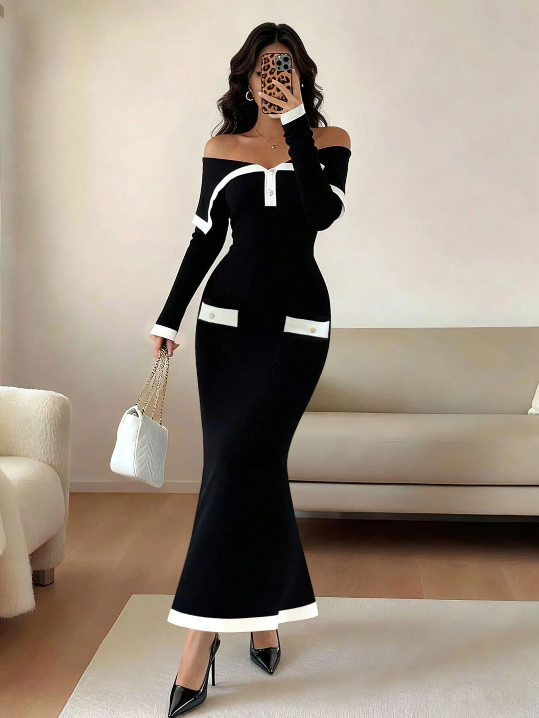 Rochie maxi Shein, negru