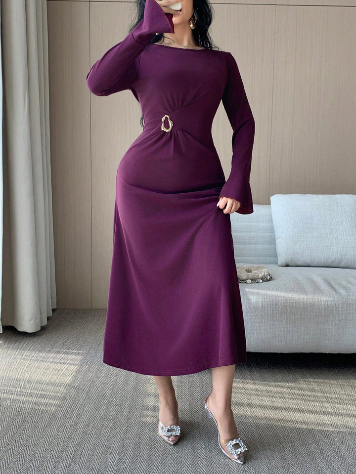 SHEIN Purple Midi Dress