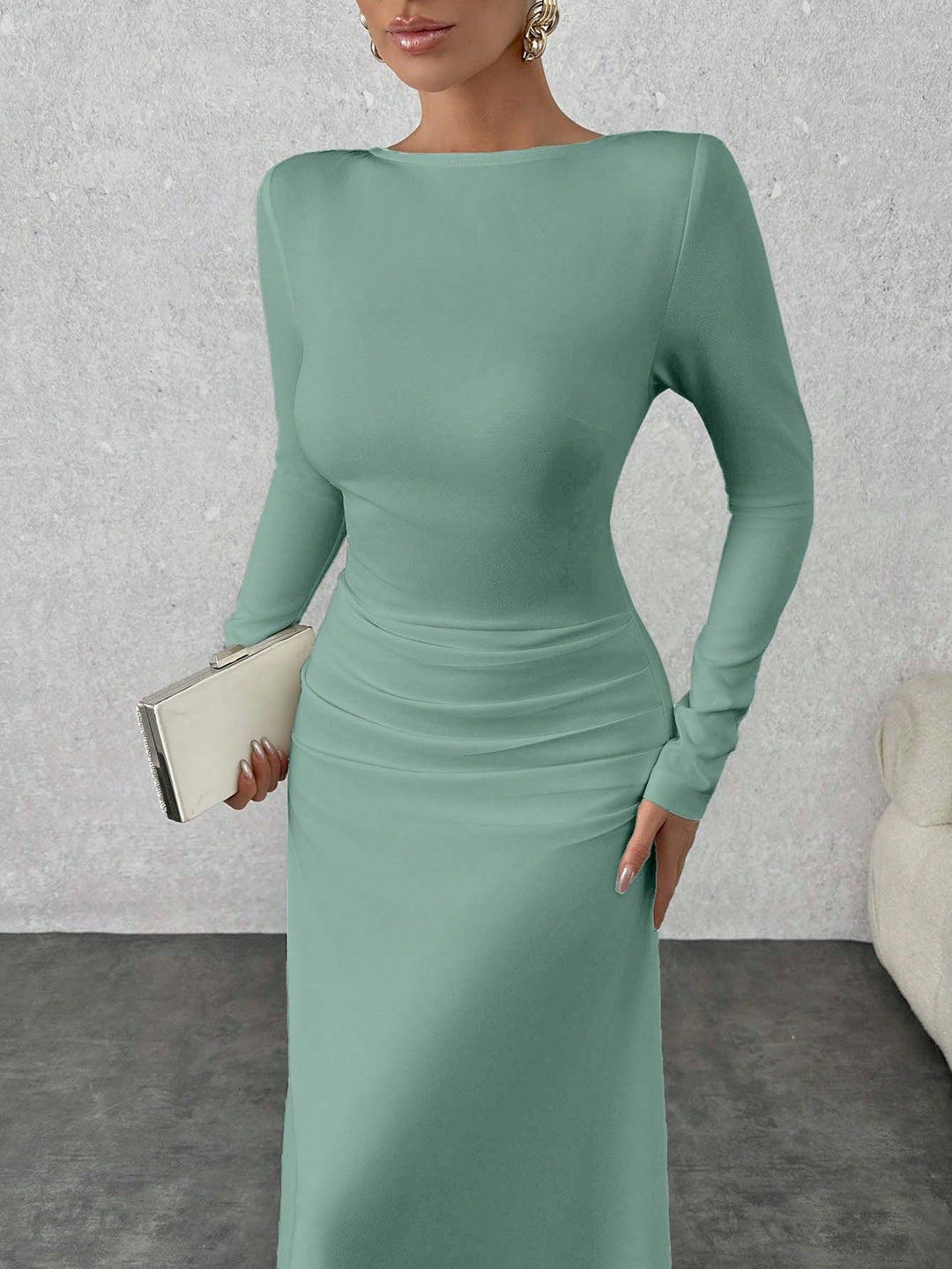 Rochie maxi SHEIN, verde