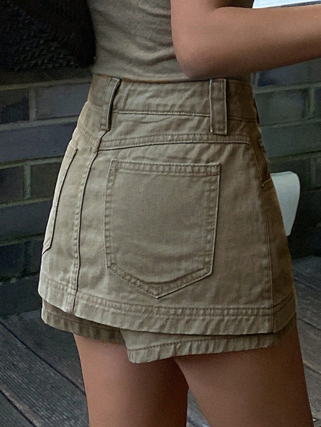 Fustă pantalon Shein, kaki