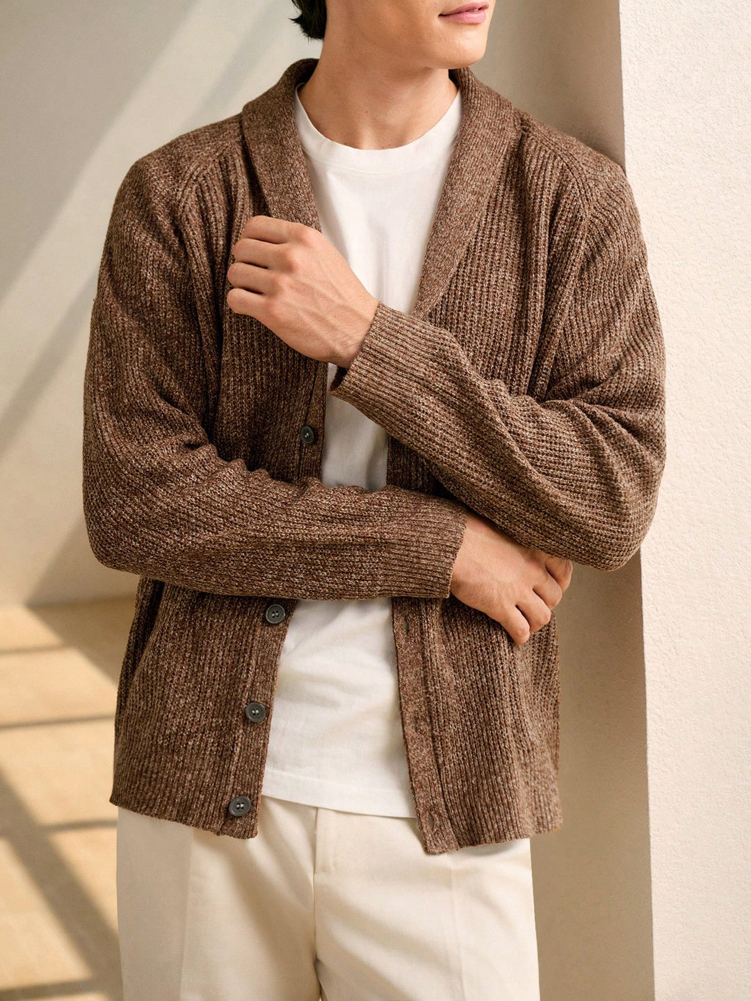 Cardigan SHEIN, maro