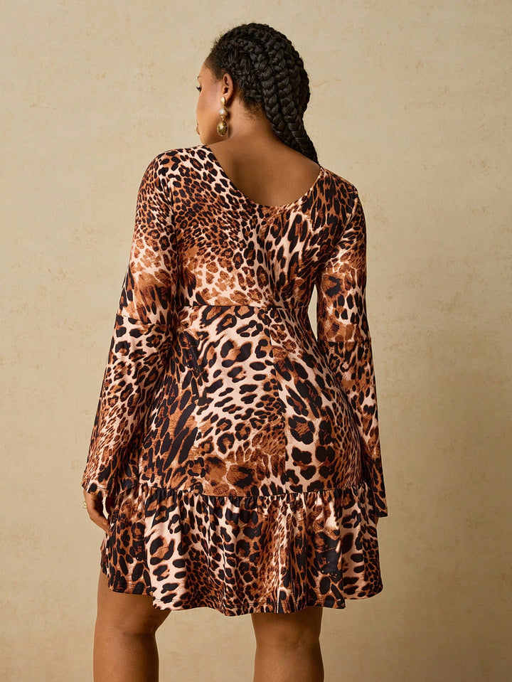 Rochie mini Shein Curve+, mix culori