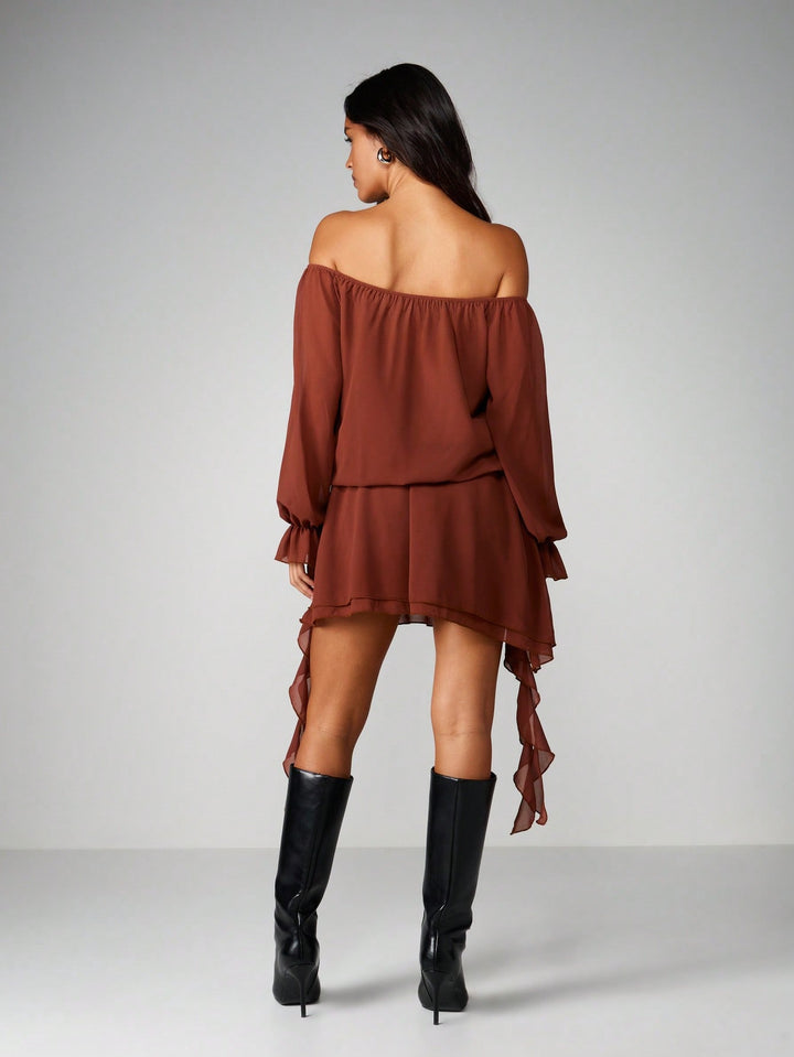 Rochie mini SHEIN, maro