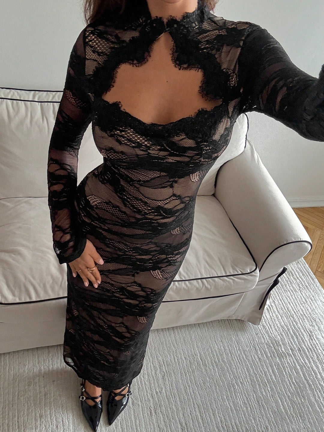 Rochie maxi SHEIN, negru