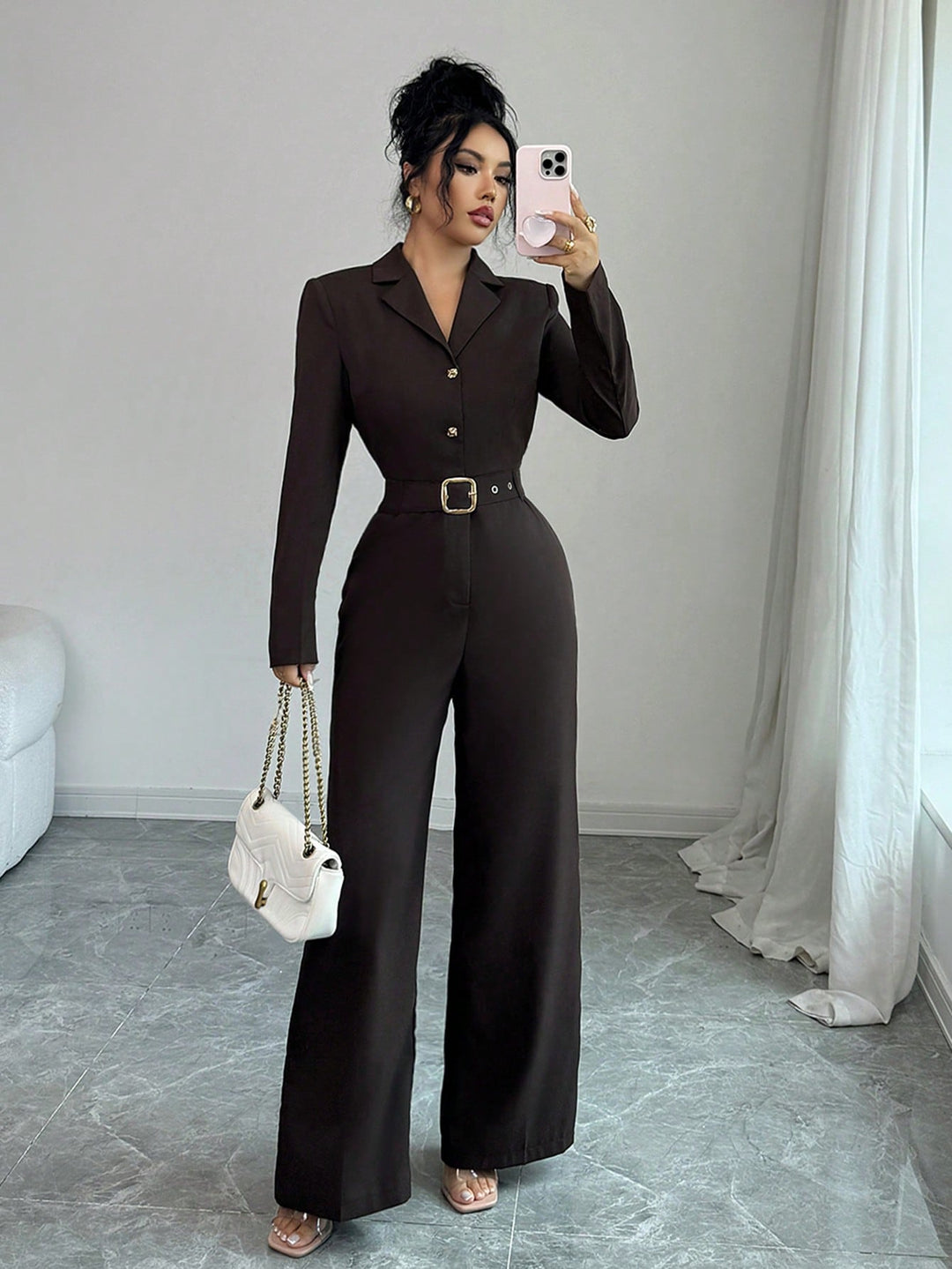 SHEIN Playsuit, Brown