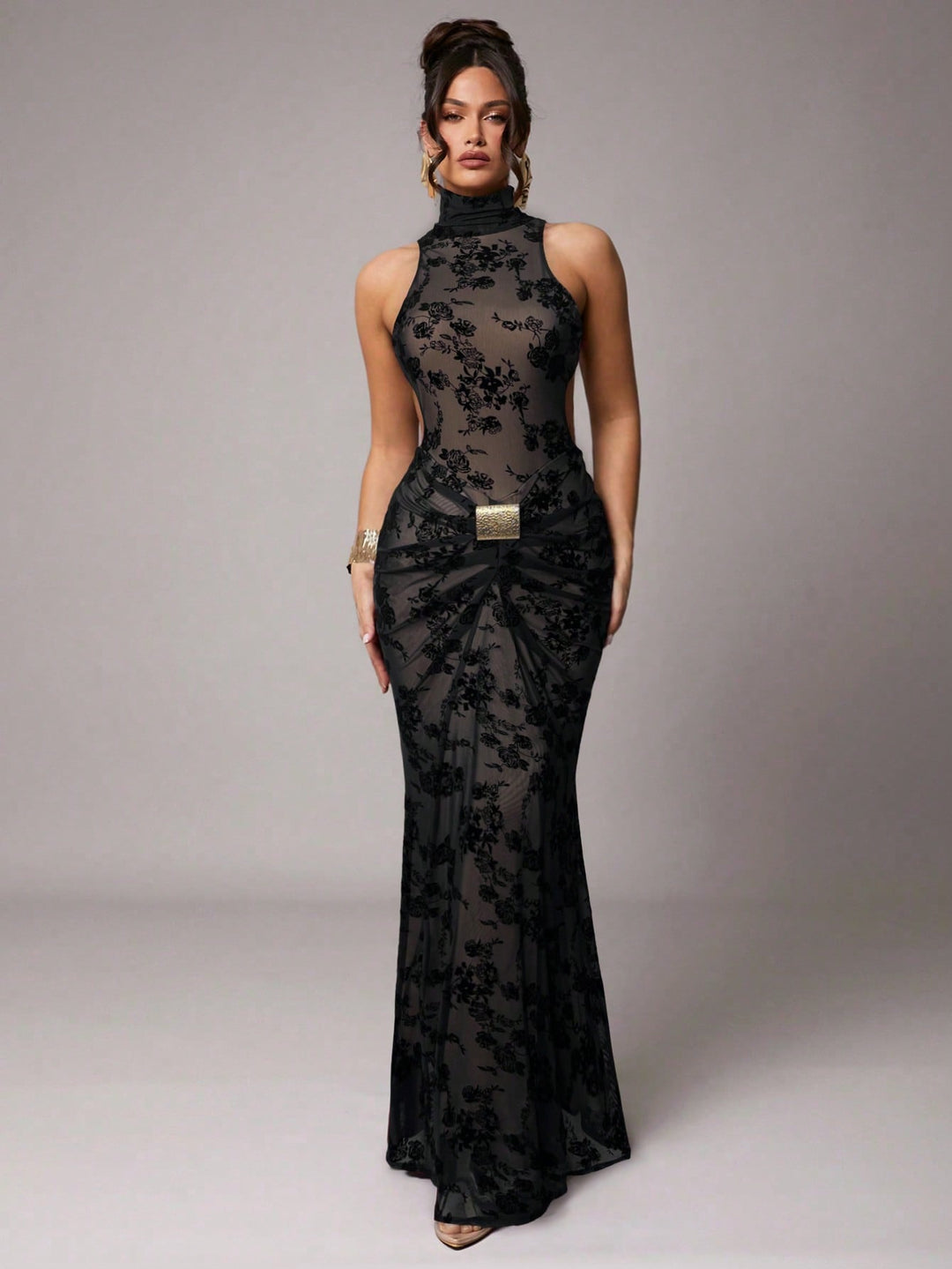 Rochie maxi SHEIN, negru
