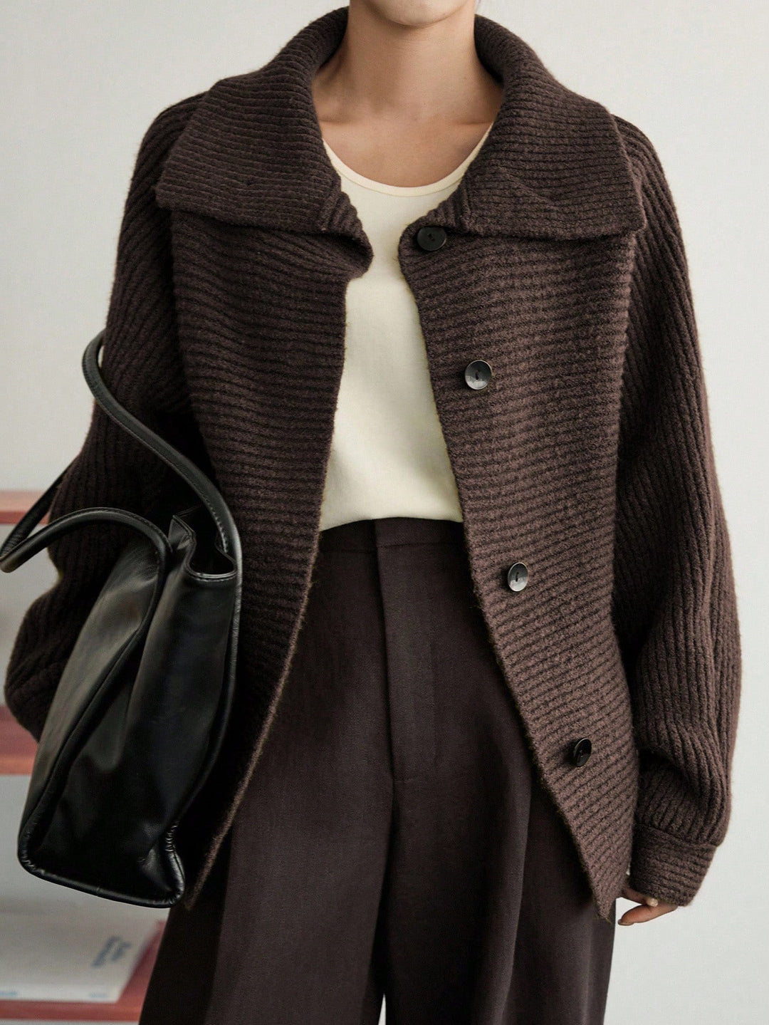Cardigan SHEIN, maro
