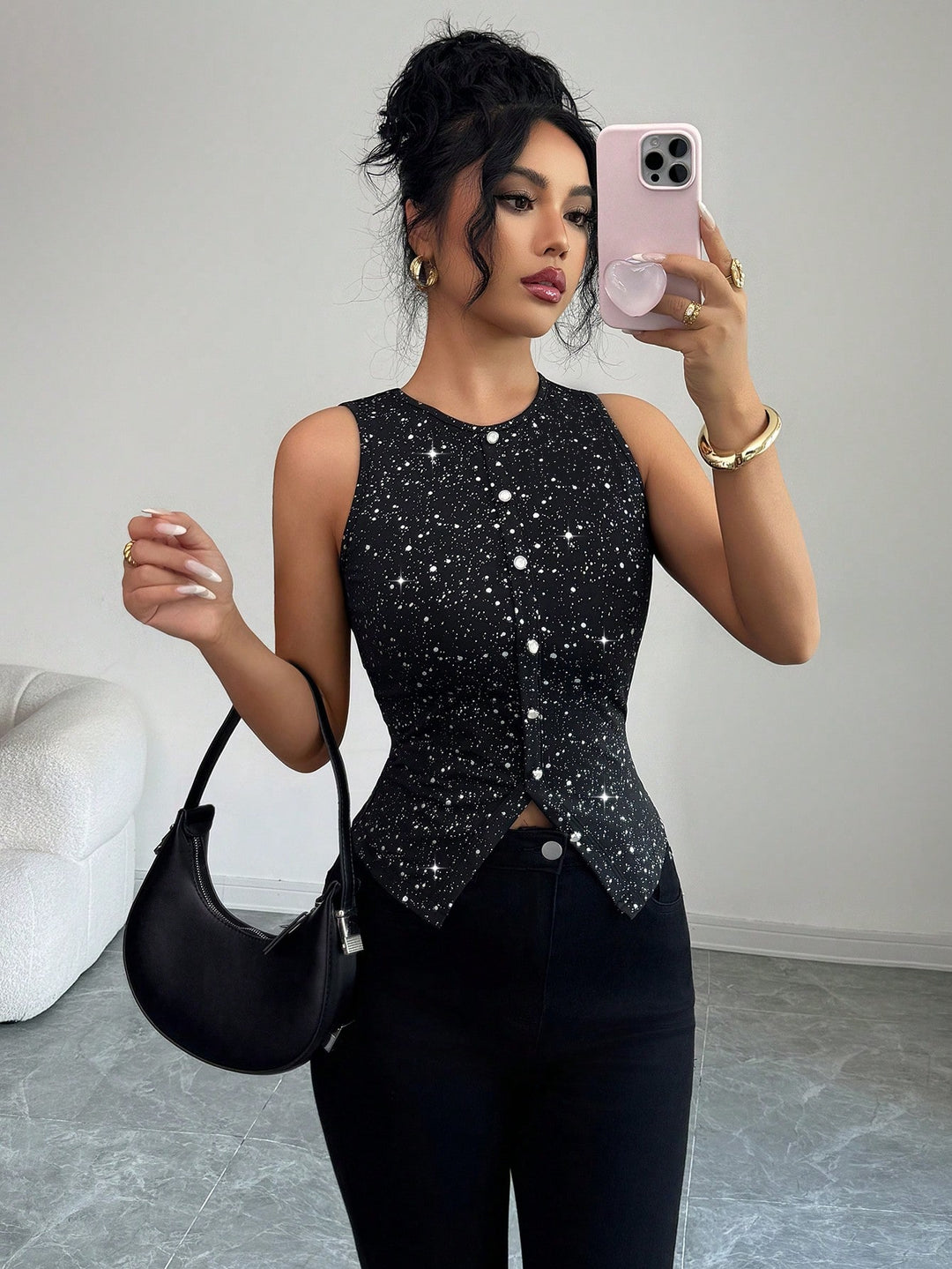 Fekete SHEIN top