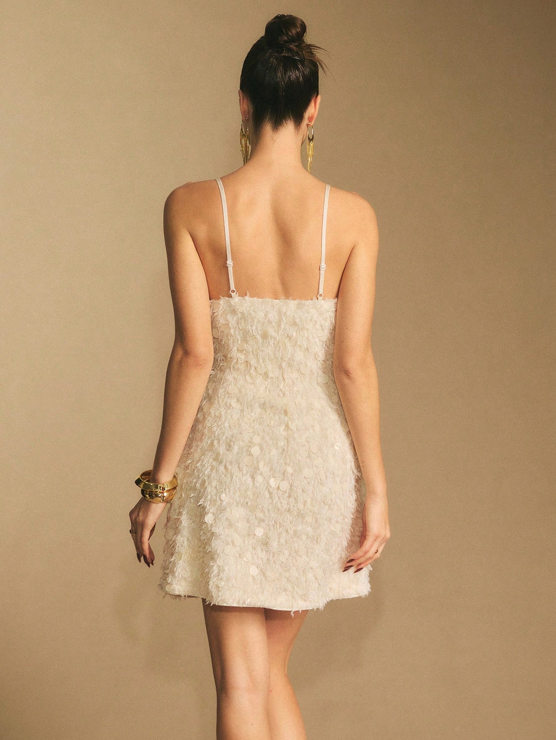 SHEIN mini ruha, krém